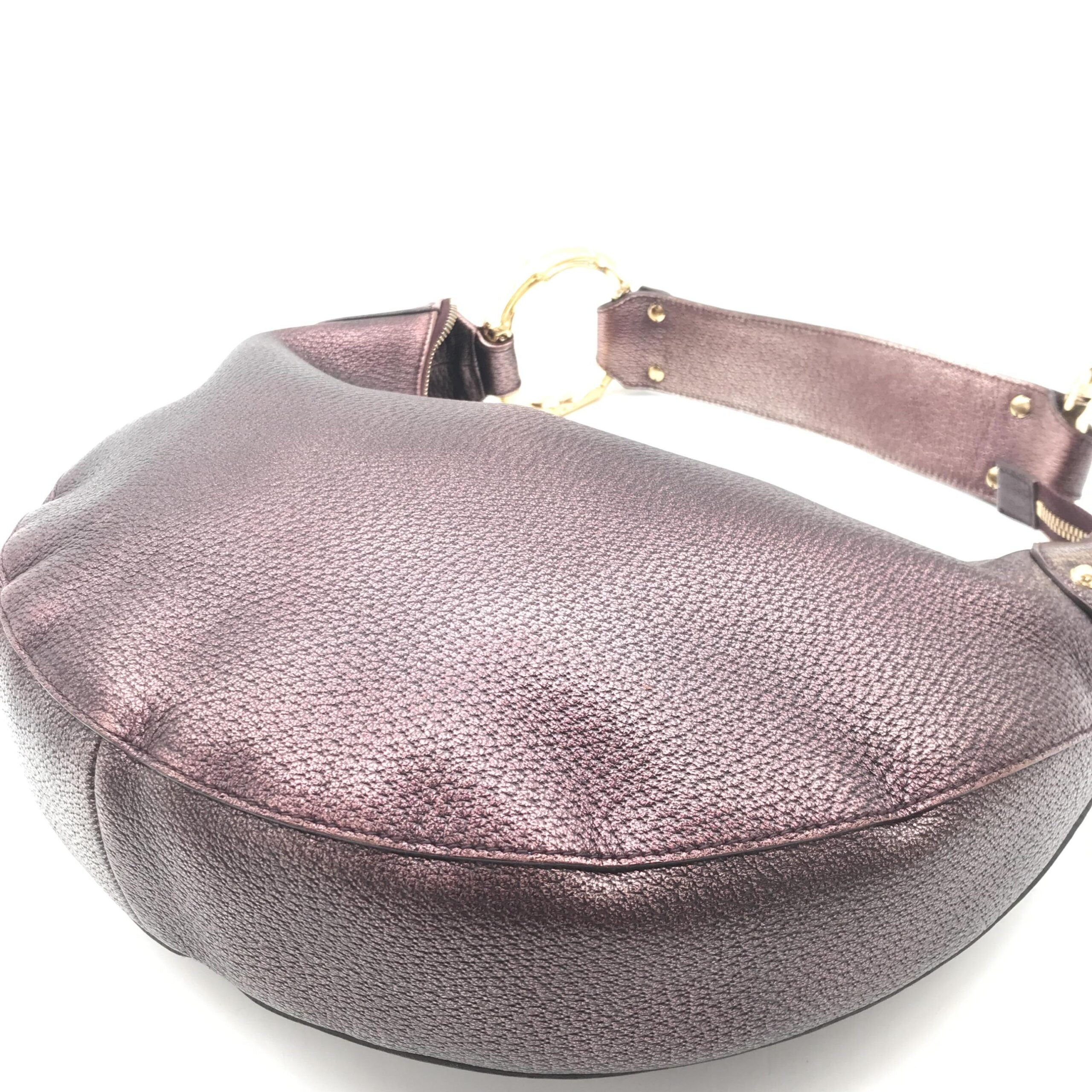 Mala de Ombro Gucci – Abbey Hobo em Pele Grained Castanha