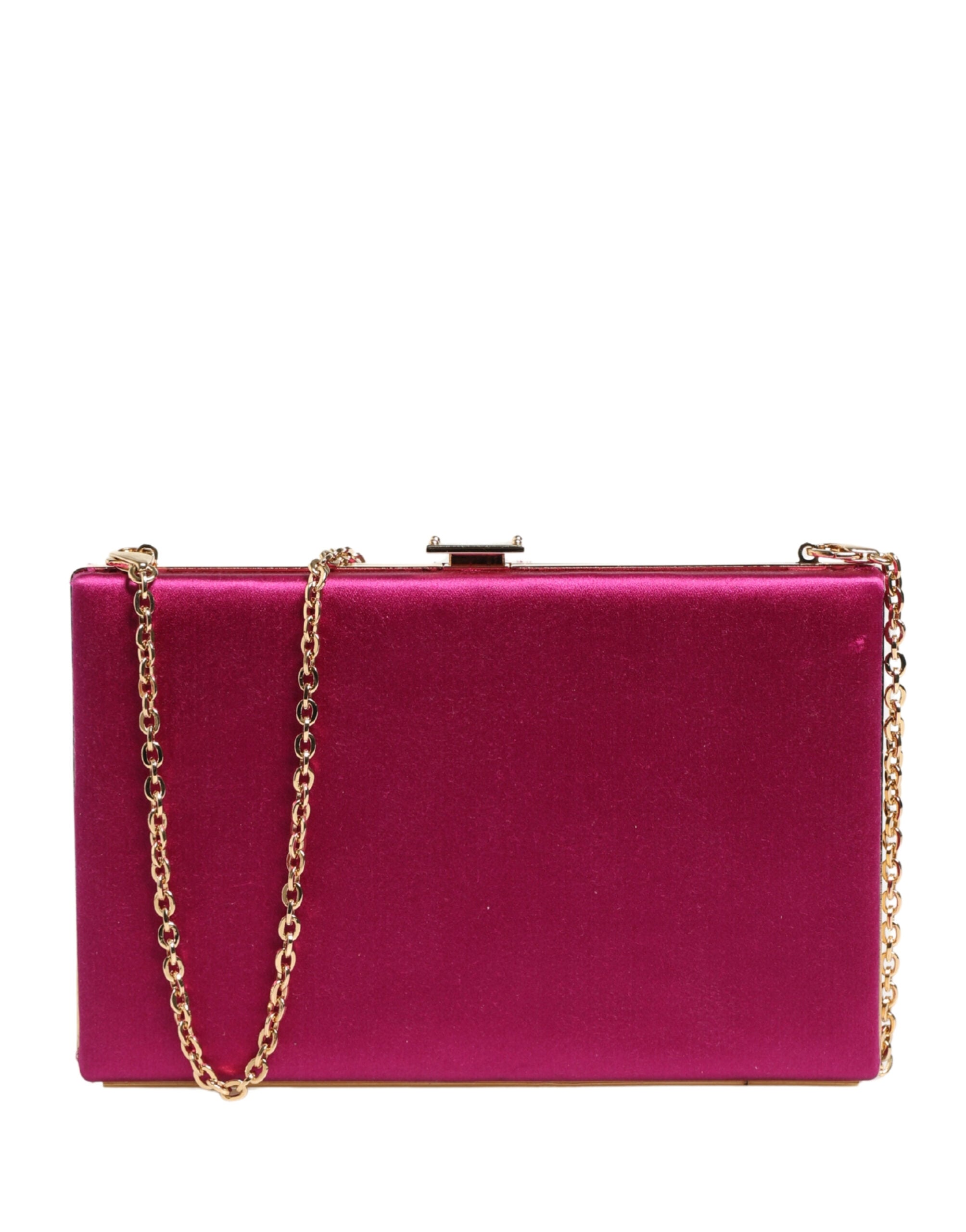 Clutch Dolce & Gabbana – Minimalismo "Satin Box" em Magenta