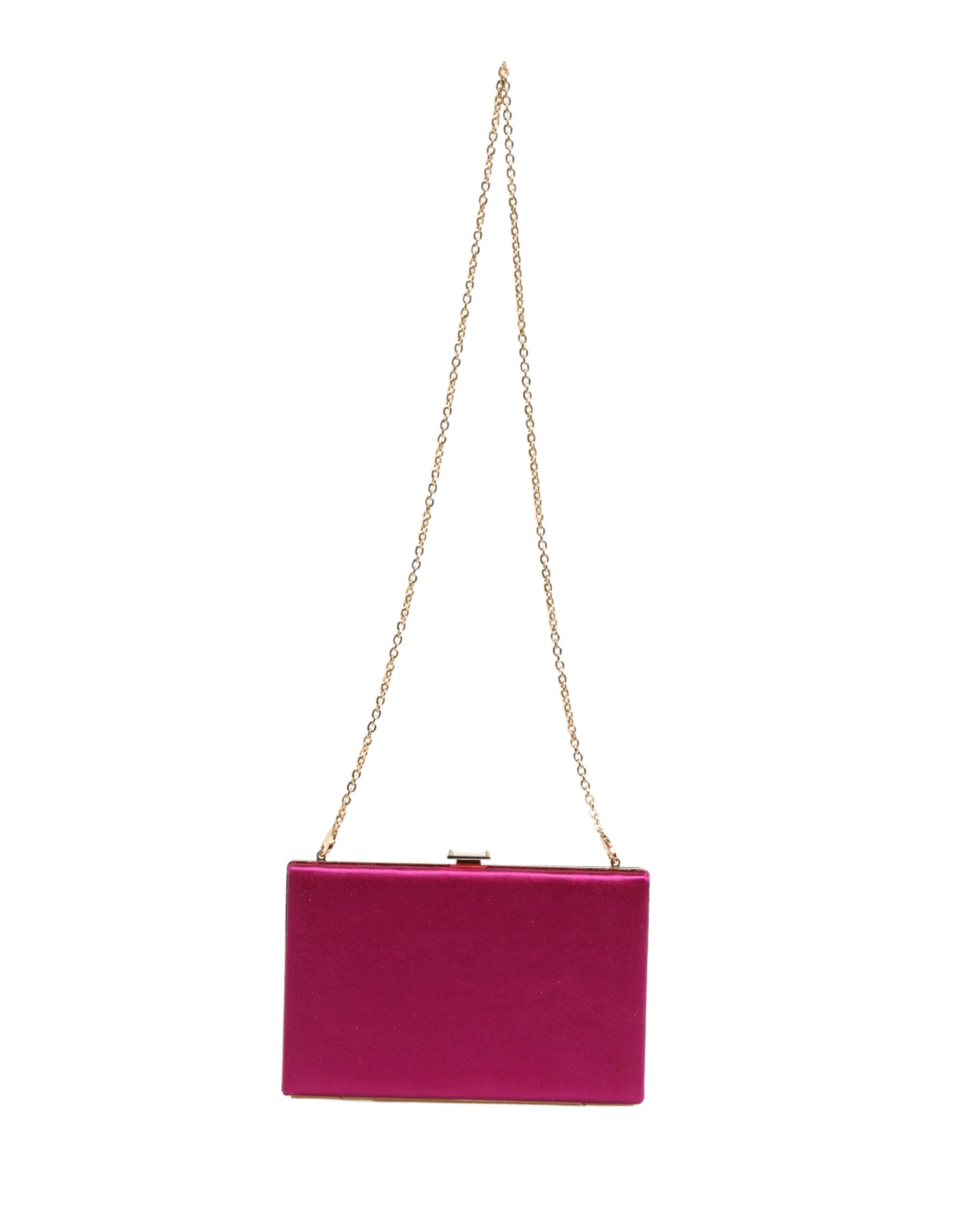 Clutch Dolce & Gabbana – Minimalismo "Satin Box" em Magenta