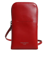 Bolsa de Ombro para Telemóvel Dolce & Gabbana – Elegância Minimalista em Vermelho