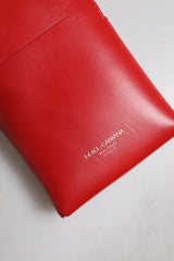 Bolsa de Ombro para Telemóvel Dolce & Gabbana – Elegância Minimalista em Vermelho