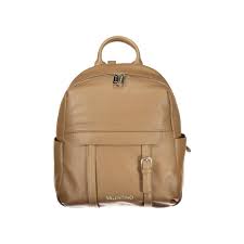 Mochila Valentino (Bege/Camelo) – Mochila Elegante com Bolsos Frontais