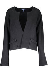 Casaco/Cardigan GANT Preto – Elegância Minimalista Feminina