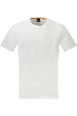 T-Shirt BOSS (Branco) – T-Shirt de Manga Curta Minimalista