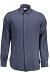 Camisa U.S. POLO ASSN. Azul Escuro – Camisa Masculina Padrão Micro-Xadrez