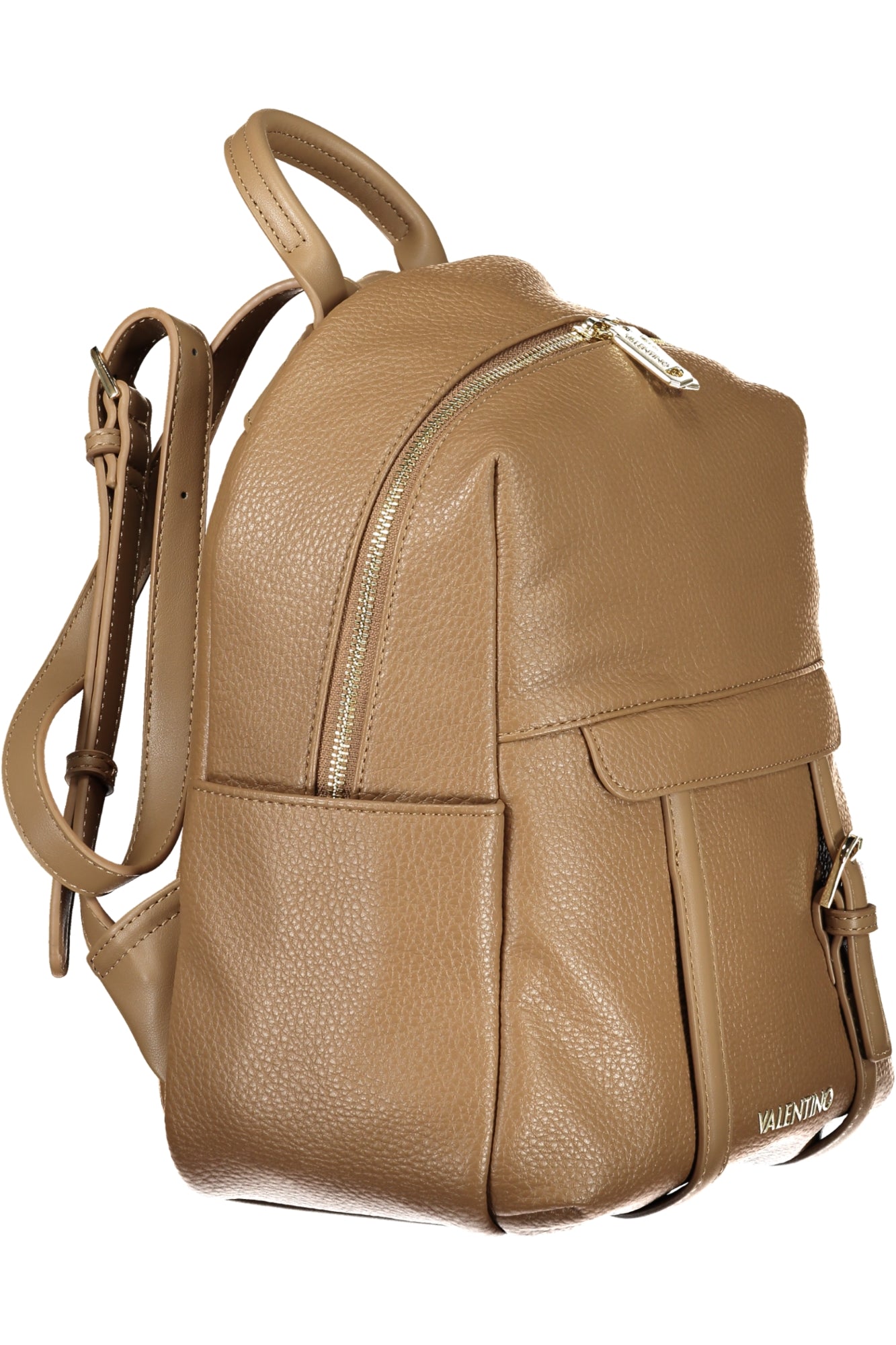 Mochila Valentino (Bege/Camelo) – Mochila Elegante com Bolsos Frontais