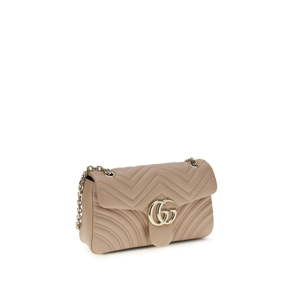 Mala de Ombro Gucci – Marmont Matelassé em Nude