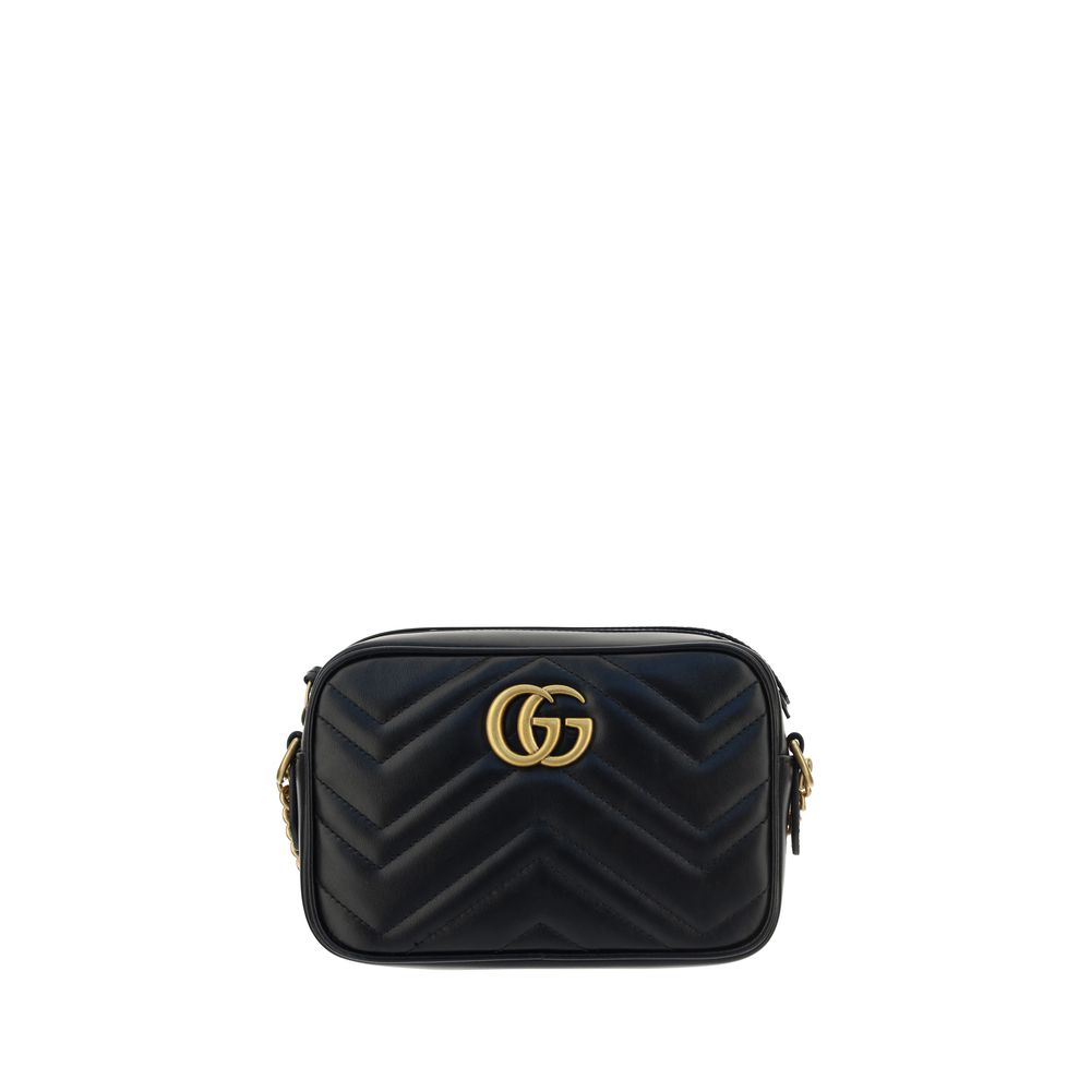 Mala de Ombro Gucci – Marmont Camera Bag em Pele Preta