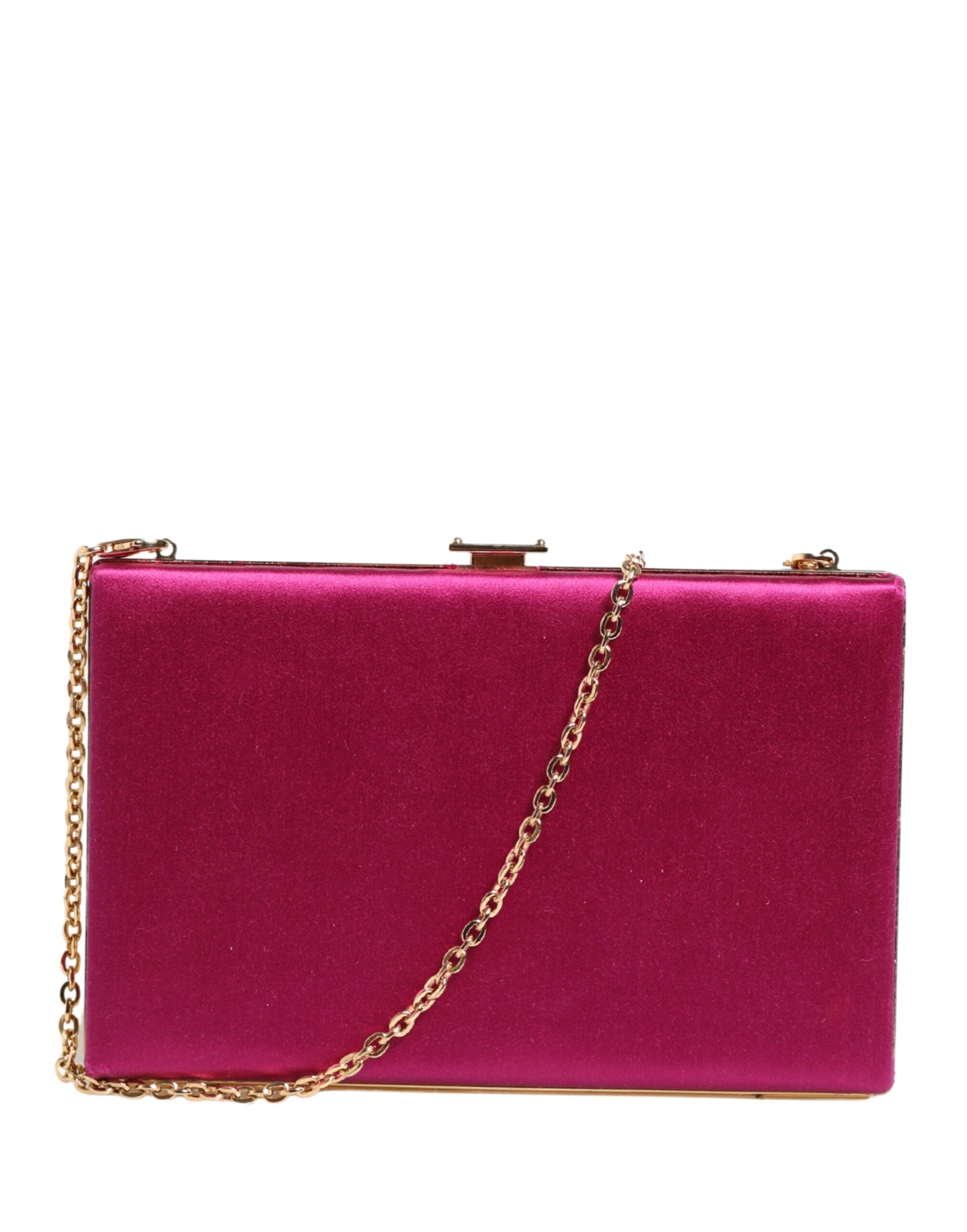 Clutch Dolce & Gabbana – Minimalismo "Satin Box" em Magenta