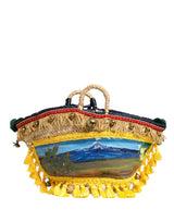 Mala de Palha Dolce & Gabbana – "Sicily Folklore" com Bordados e Pompons