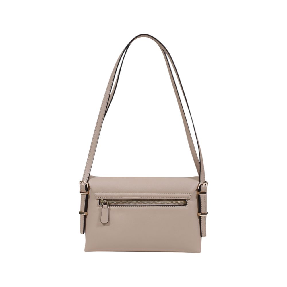 Mala de Ombro Guess – Silvana Flap Bag em Nude/Taupe