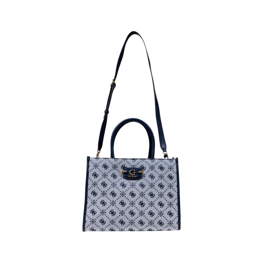 Blue Polyester Handbag