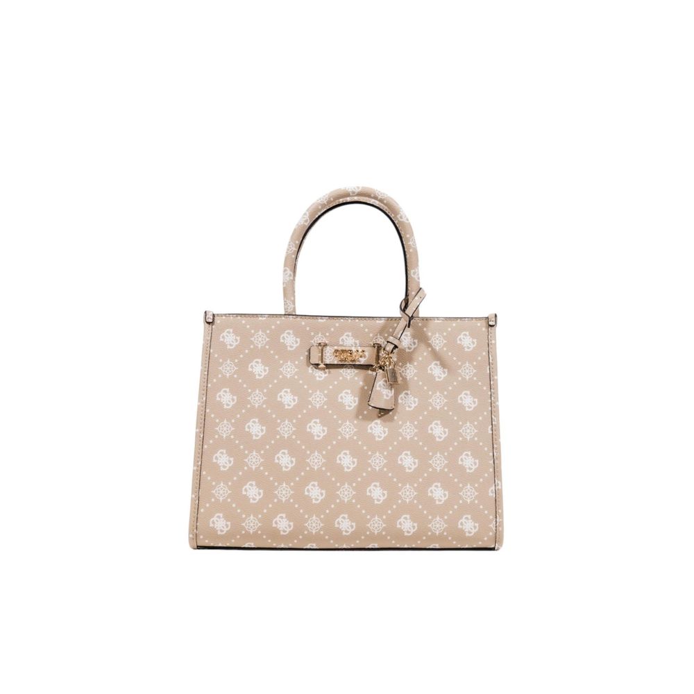 Mala Tote Guess – Silvana Monogram Tote em Bege