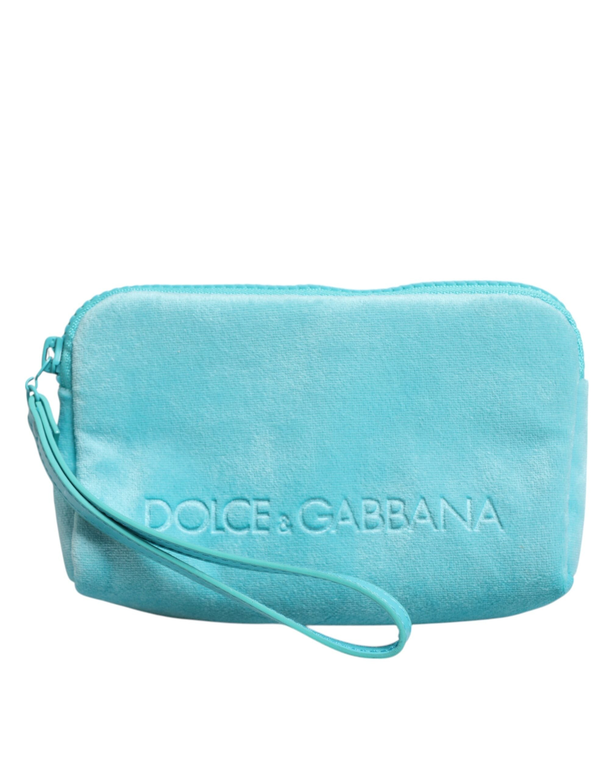 Bolsa de Pulso Dolce & Gabbana – Minimalismo Pop em Turquesa