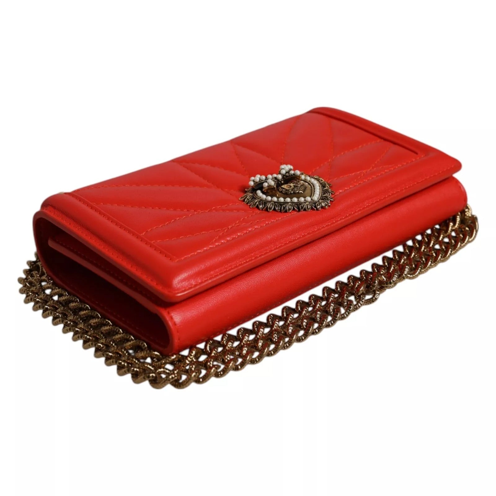 Mala de Ombro Dolce & Gabbana – Devotion em Pele Vermelha