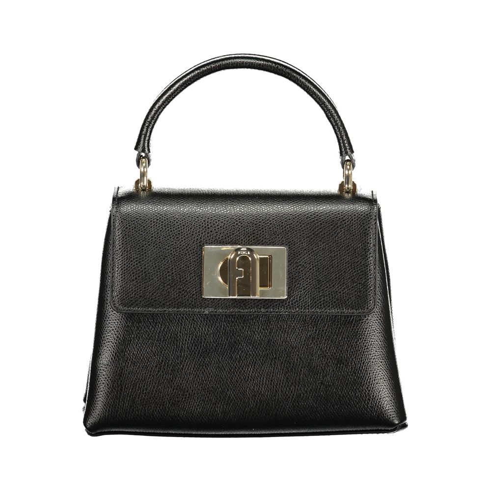 Mala de Mão Furla (Preta) – Elegância em Pele com Fecho Icónico