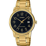 CASIO COLLECTION Mod LADY DATE - Ouro e Preto para Mulheres