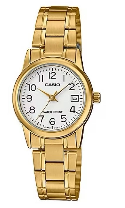 CASIO COLLECTION & VINTAGE - LADY DATE, DOURADO E BRANCO