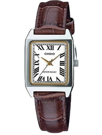 Casio Collection & Vintage Casio Mod TANK Cuir - Blanc