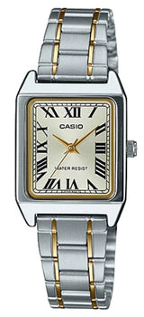 CASIO Collection Lady Tank - Elegância Clássica em Prata e Ouro