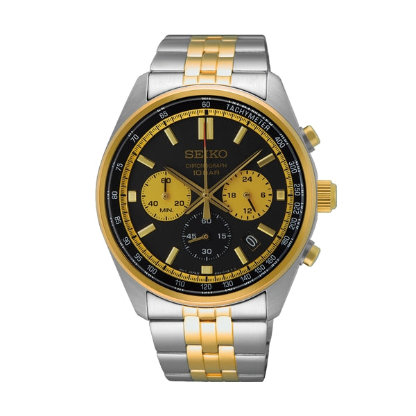 SEIKO SSB430P1 - Reloj cronógrafo de acero inoxidable