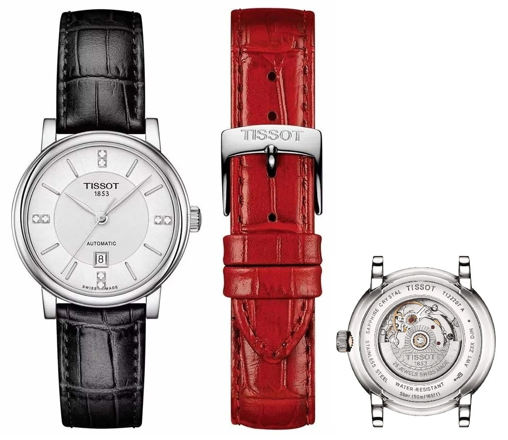 TISSOT Carson Automatic W-Diamonds - Relógio Elegante para Mulheres