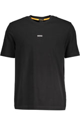 👕 T-Shirt BOSS (Preto) – T-Shirt Essencial com Branding Discreto