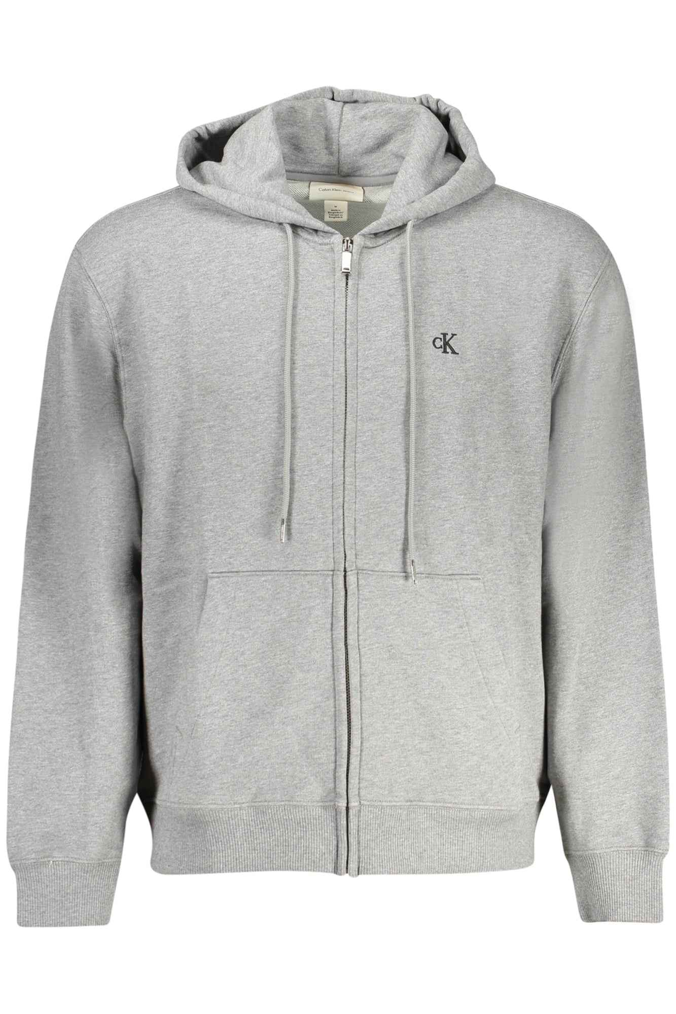 Hoodie Calvin Klein (Cinzento) – Sweatshirt com Capuz e Fecho Zip