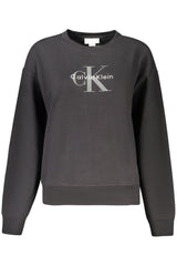 Sweatshirt Calvin Klein (Preto) – Sweatshirt de Manga Comprida com Logótipo CK Frontal