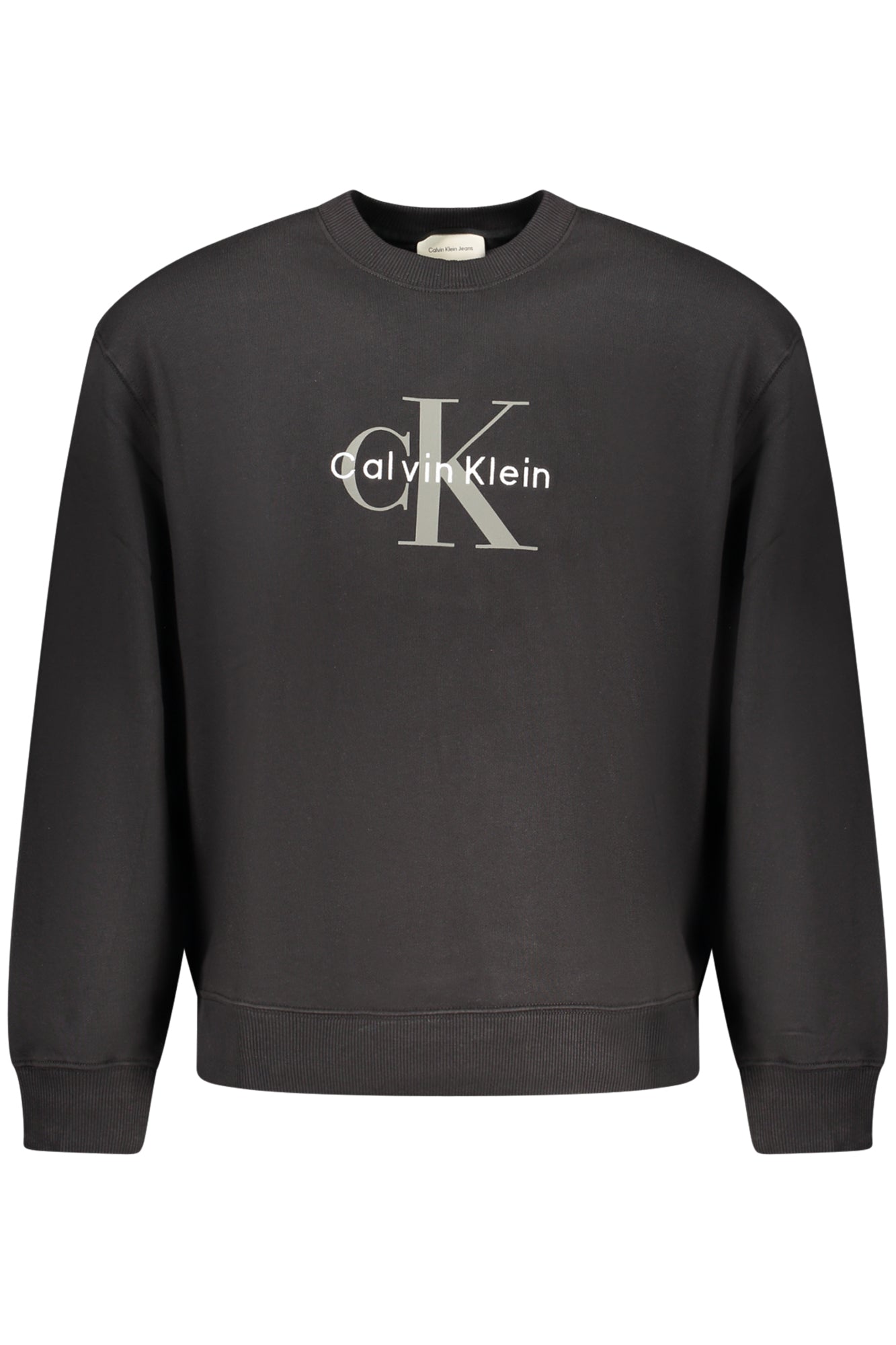 Sweatshirt Calvin Klein (Preto) – Sweatshirt de Manga Comprida com Logótipo CK Frontal