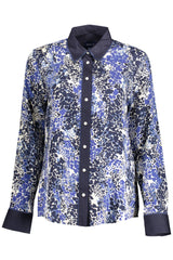 Camisa GANT (Azul/Preto/Branco) – Camisa de Manga Comprida com Estampado Artístico