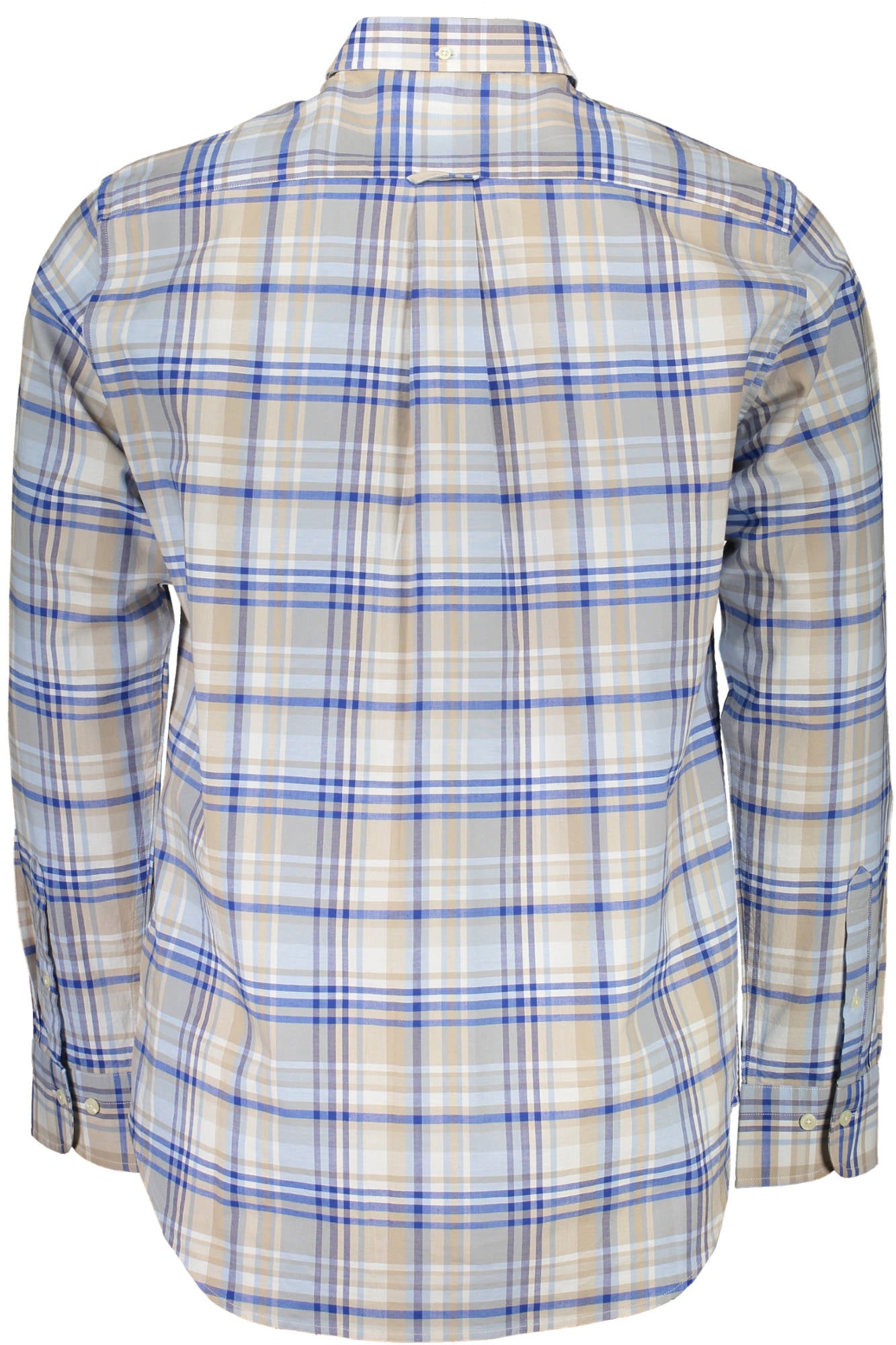 Camisa GANT (Azul e Amarelo) – Camisa de Manga Comprida com Padrão Xadrez