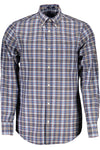 Camisa GANT aos Quadrados (Azul e Castanho) – Camisa Masculina Clássica