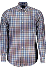Camisa GANT aos Quadrados (Azul e Castanho) – Camisa Masculina Clássica