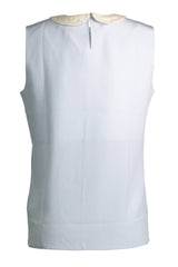 Blusa GANT (Branco) – Blusa Sem Mangas com Detalhe Delicado na Gola