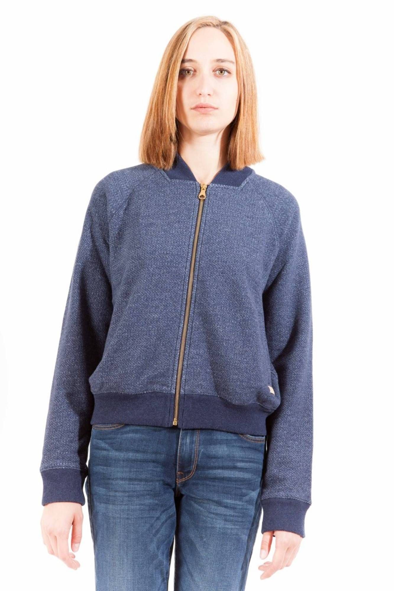 Casaco GANT (Azul) – Casaco Feminino com Fecho Zip e Estilo Moderno