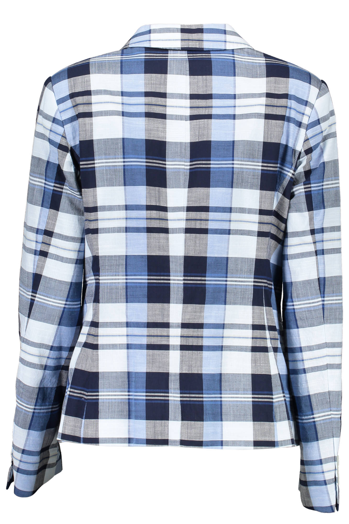 Blazer GANT (Azul e Branco) – Blazer Feminino com Padrão Xadrez Elegante