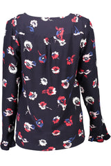 Blusa GANT (Azul Escuro) – Blusa Feminina com Estampado Floral e Manga Comprida