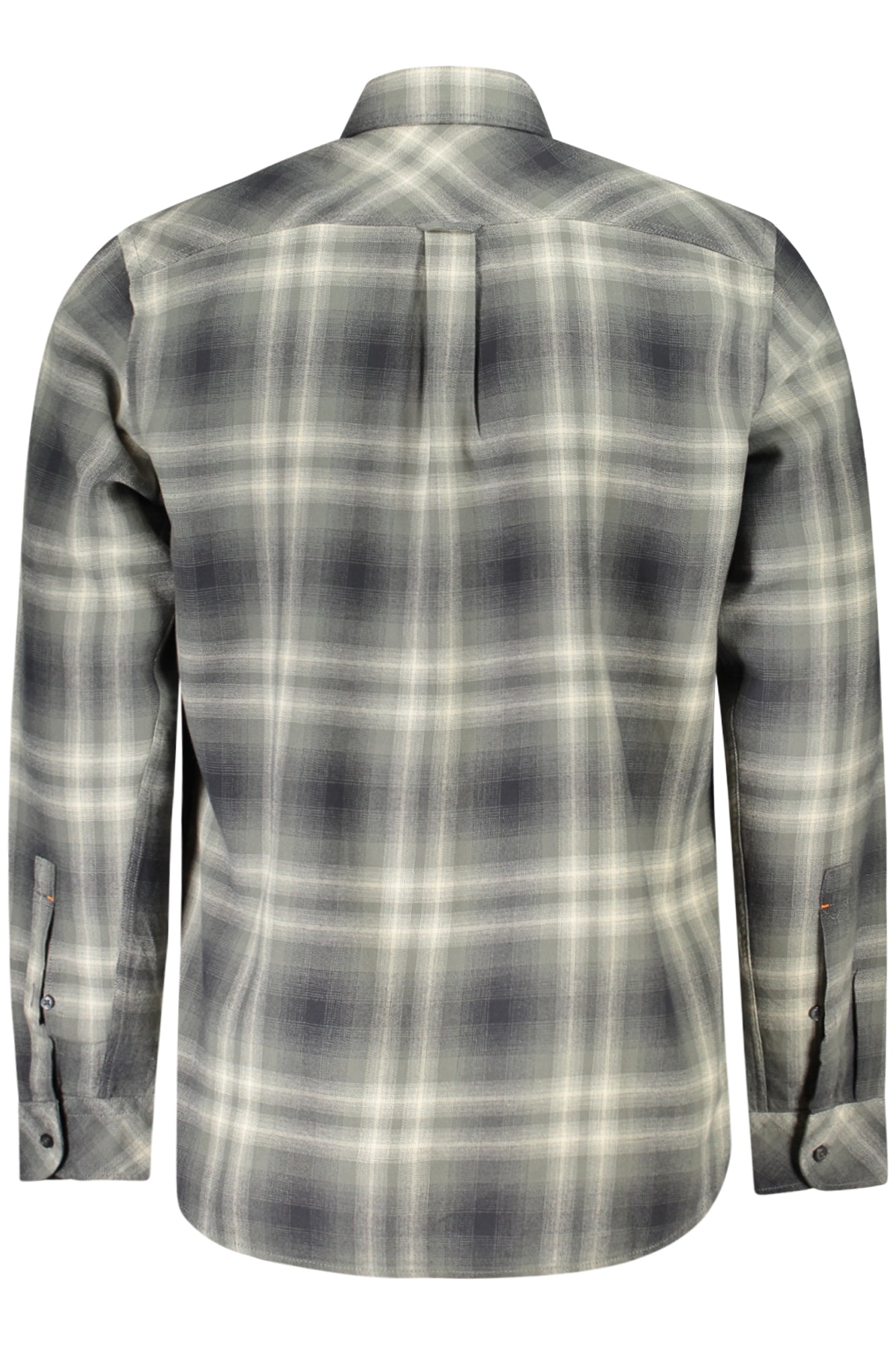 Camisa BOSS (Xadrez Cinzento) – Camisa de Manga Comprida com Padrão Clássico