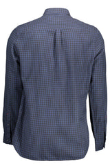Camisa U.S. POLO ASSN. Azul Escuro – Camisa Masculina Padrão Micro-Xadrez