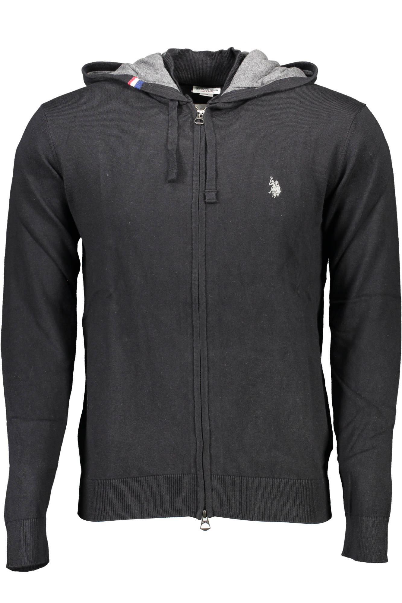 Hoodie U.S. POLO ASSN. Preta – Sweatshirt Masculina com Fecho e Capuz