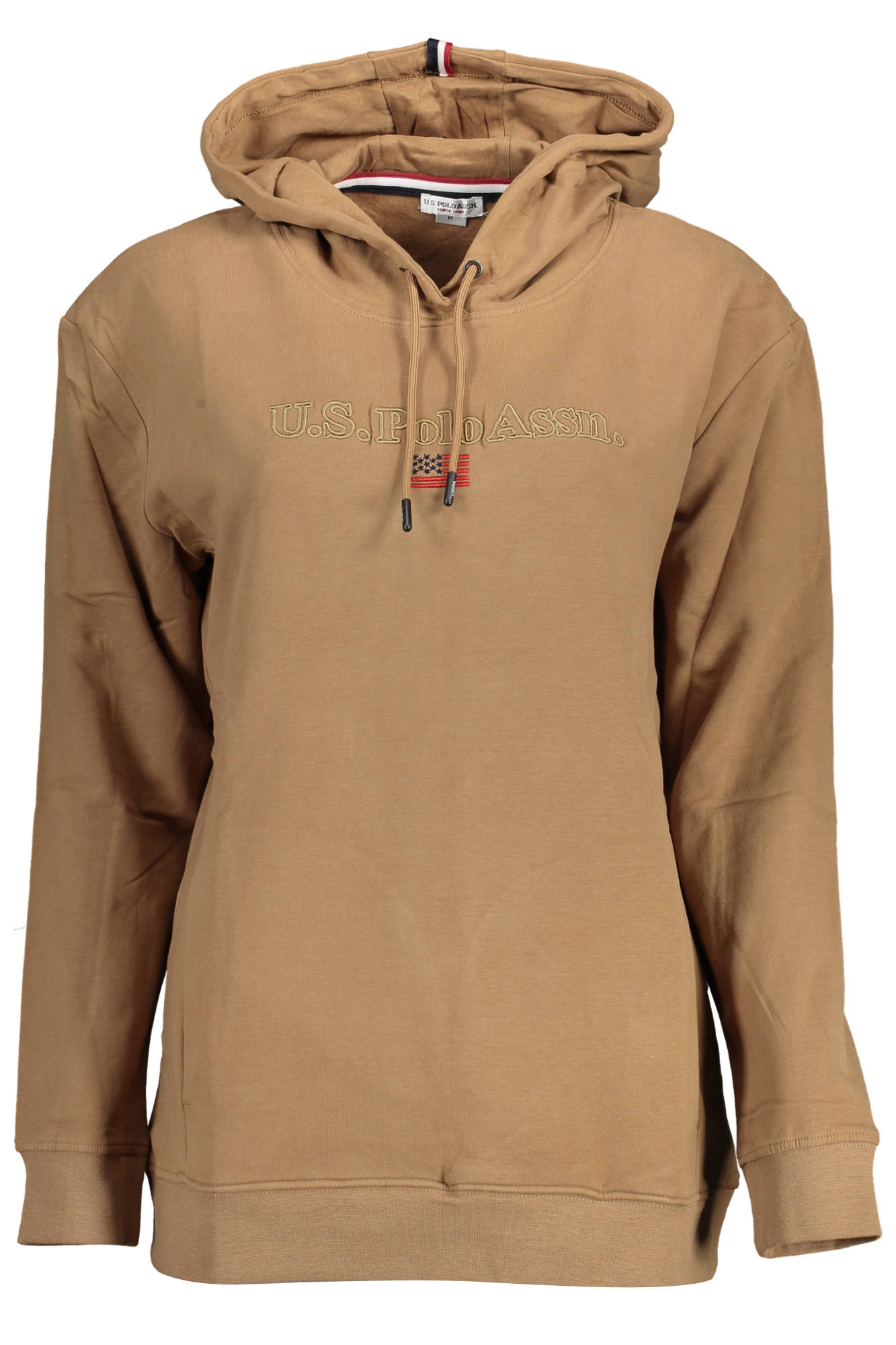 Hoodie U.S. POLO ASSN. Castanho – Sweatshirt Feminina com Capuz e Logótipo Bordado
