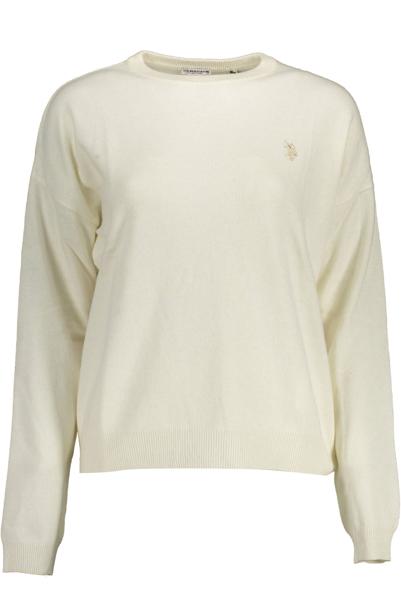 Camisola U.S. POLO ASSN. Creme – Camisola Feminina de Malha com Logótipo Bordado