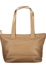 Mala Valentino (Bege/Camelo) – Tote Bag de Ombro com Fecho Zip