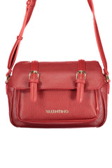 Mala Valentino (Vermelho) – Bolsa a Tiracolo com Aba e Detalhes Frontais