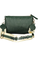 Mala Valentino (Verde Escuro) – Bolsa Compacta com Fecho Zip e Padrão Monograma